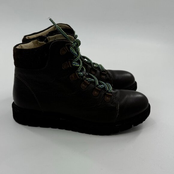 Mini Boden Other - Mini Boden Kids Leather Hiking Boots Size 34 or US 2.5 With Side Zipper